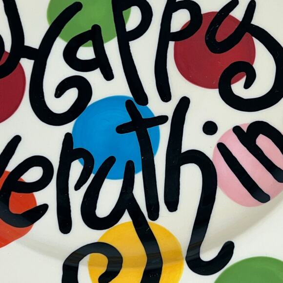 Happy Everything Big Dot Plate Coton Colors Colorful Festive Birthday Holiday - Picture 2 of 11